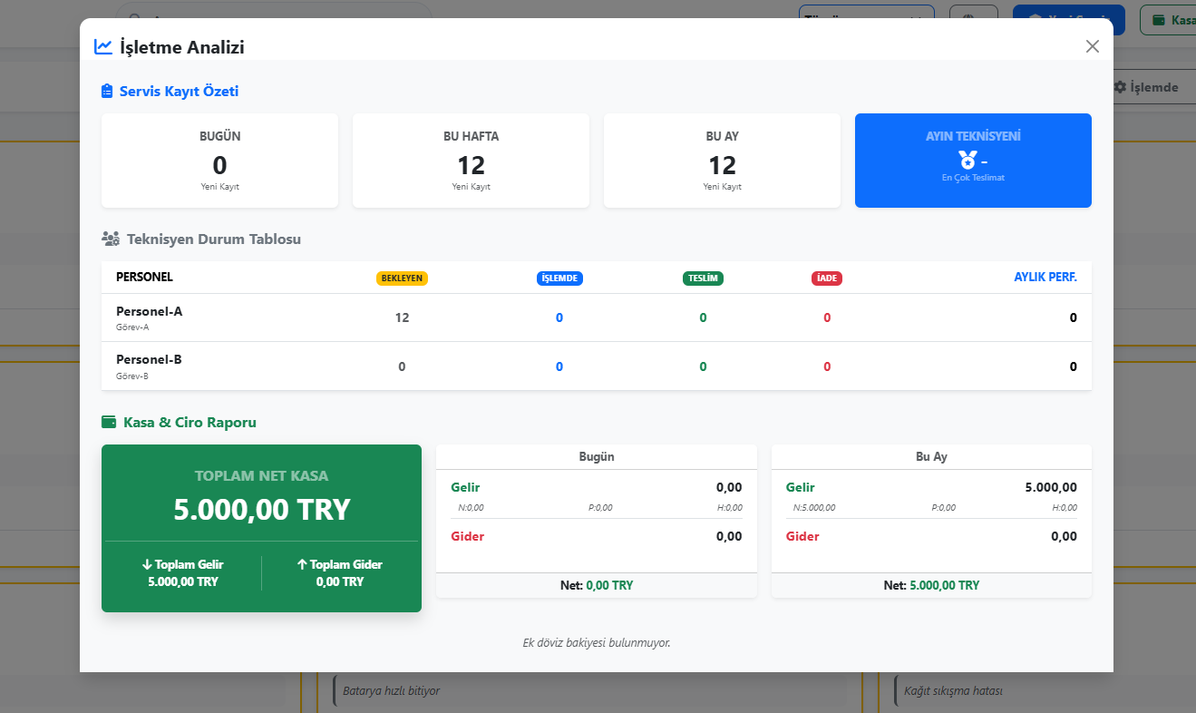 Stok ve Filtre Takibi